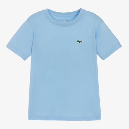 Lacoste-Pale Blue Ultra Dry T-Shirt | Childrensalon