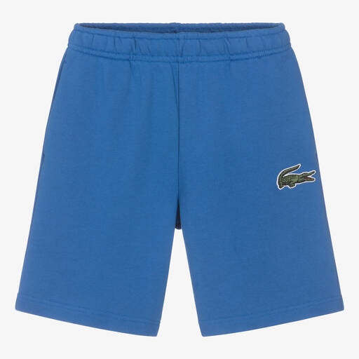 Lacoste-Teen Boys Blue Cotton Jersey Shorts | Childrensalon