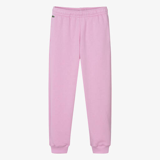 Lacoste-Teen Girls Pink Organic Cotton Joggers | Childrensalon