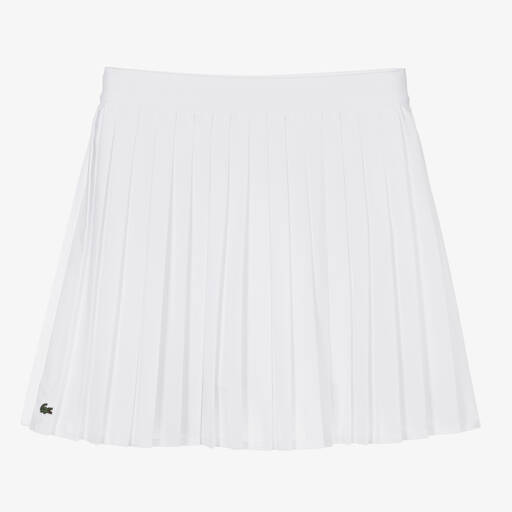 Lacoste-Teen Girls White Pleated Tennis Skirt  | Childrensalon