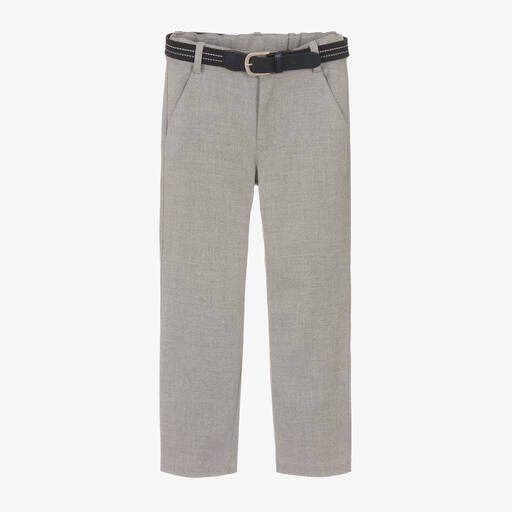 Lapin House-Boys Grey Viscose Trousers | Childrensalon