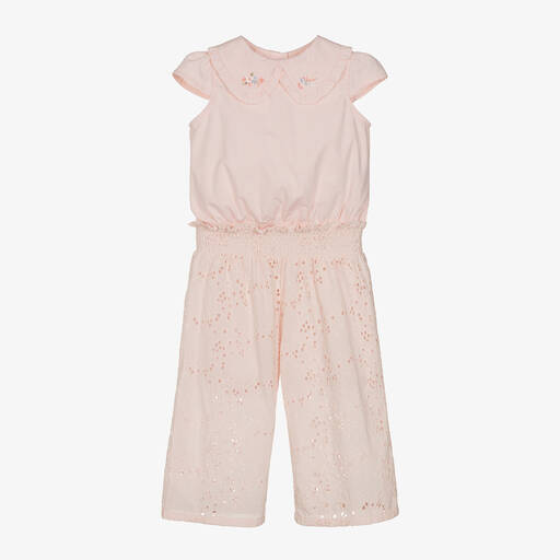 Lapin House-Girls Pink Cotton Trouser Set | Childrensalon
