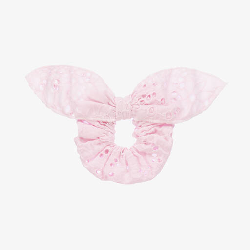 Lapin House-Girls Pink Embroidered Scrunchie | Childrensalon