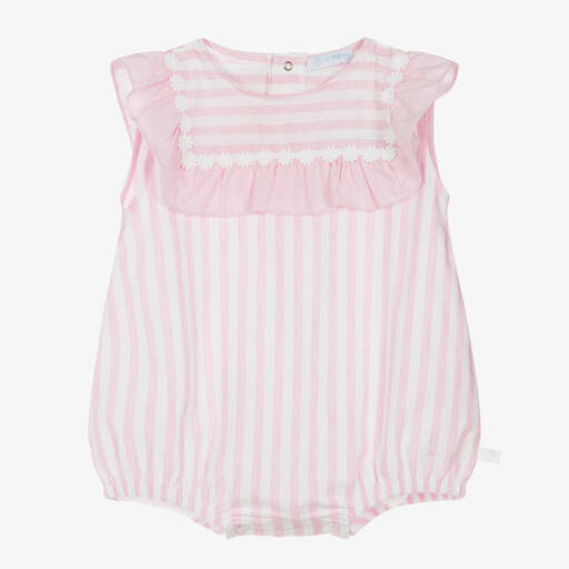 Laranjinha-Baby Girls Pink Cotton Shortie | Childrensalon