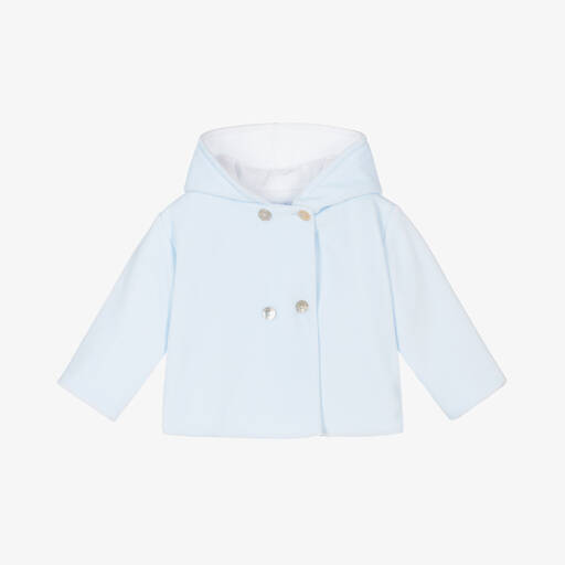 Laranjinha-Blue Velour Baby Pram Coat | Childrensalon