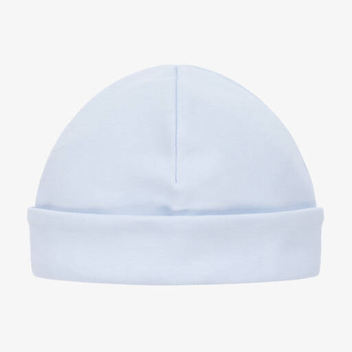 Laranjinha-Pale Blue Cotton Baby Hat | Childrensalon