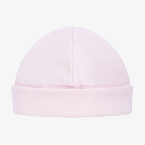 Laranjinha-Pale Pink Cotton Baby Hat | Childrensalon