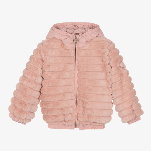 Le Chic-Girls Pink Faux Fur Jacket | Childrensalon