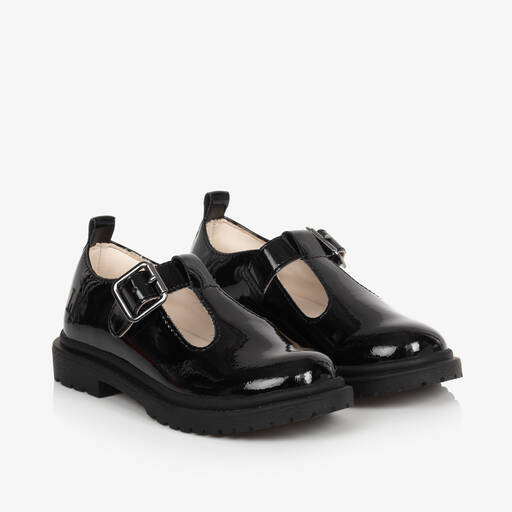 Lelli Kelly-Girls Black Patent Leather T-Bar Shoes | Childrensalon