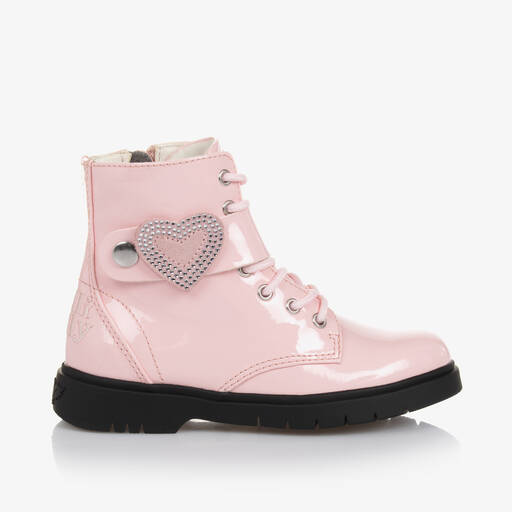 Lelli Kelly-Girls Pink Faux Patent Leather Boots | Childrensalon