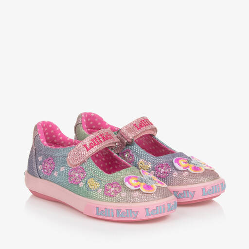 Lelli Kelly-Girls Pink Ombré Hand-Beaded Bar Shoes | Childrensalon