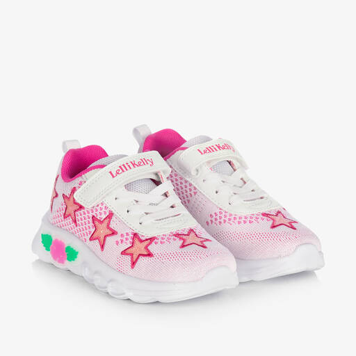 Lelli Kelly- حذاء رياضي شبك لون أبيض وزهري للبنات | Childrensalon