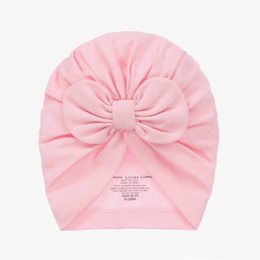 Lemon Loves Layette-Baby Girls Pink Pima Cotton Hat | Childrensalon
