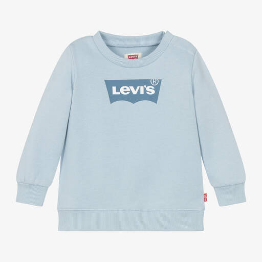 Levi's-Baby Boys Blue Batwing Logo Sweatshirt | Childrensalon