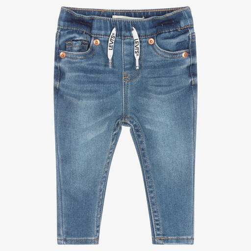 Levi's-Blue Denim Skinny Pull-On Jeans | Childrensalon