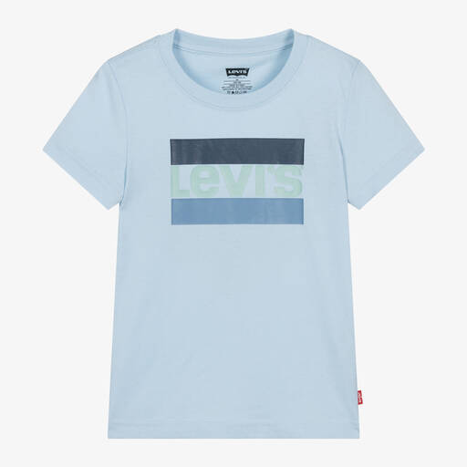 Levi's-Boys Blue Cotton T-Shirt | Childrensalon