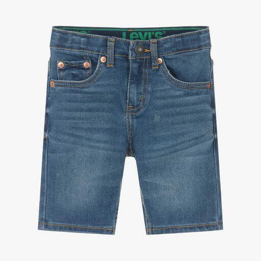 Levi's-Boys Blue Slim Fit Denim Shorts | Childrensalon