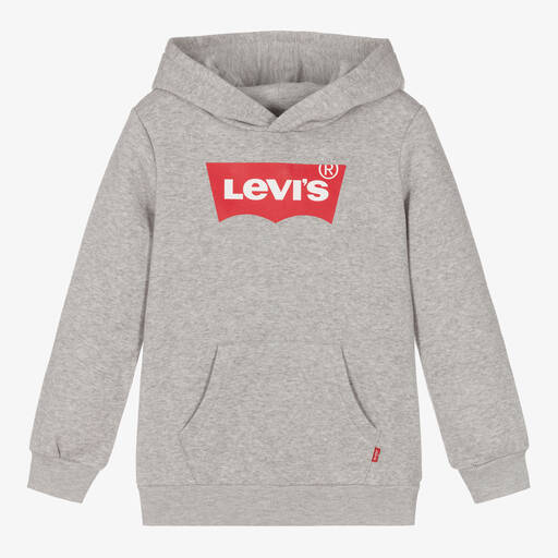 Levi's-Серая хлопковая худи с логотипом для мальчиков | Childrensalon