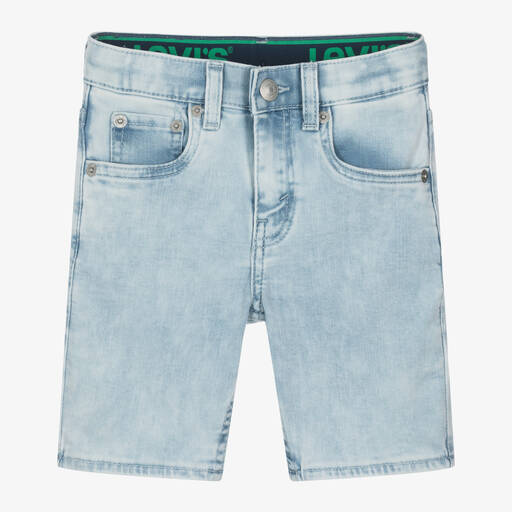 Levi's-Boys Light Blue Slim Fit Denim Shorts | Childrensalon