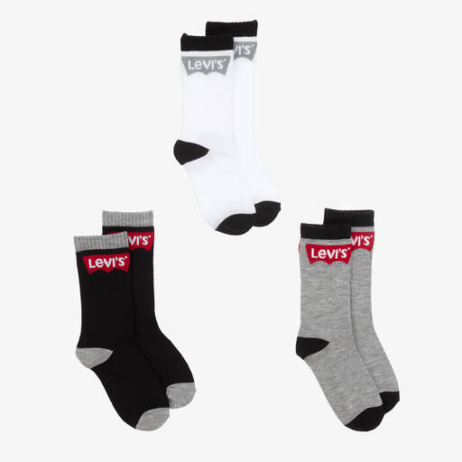 Levi's-Boys Ribbed Ankle Socks (3 Pack) | Childrensalon