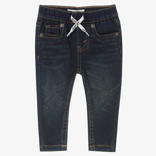 Levi's-Dark Blue Skinny Pull-On Baby Jeans | Childrensalon