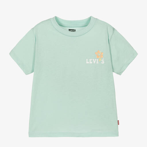 Levi's-Girls Blue Organic Cotton T-Shirt | Childrensalon