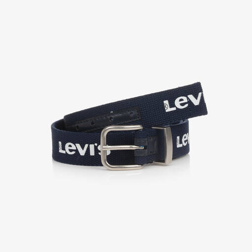 Levi's-Navy Blue Woven Web Belt | Childrensalon