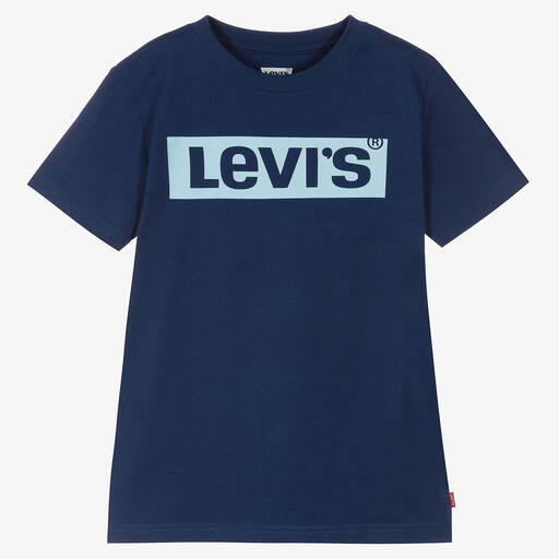 Levi's-Teen Boys Blue Logo T-Shirt | Childrensalon