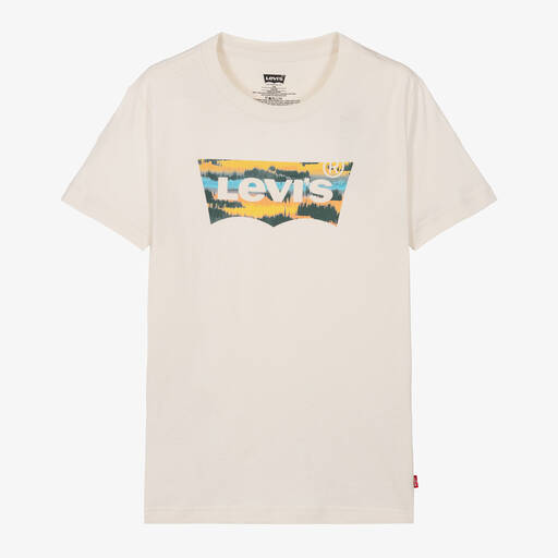 Levi's-Teen Boys Ivory Organic Cotton T-Shirt | Childrensalon