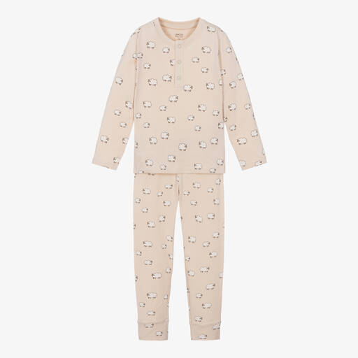 Liewood-Бежевая хлопковая пижама с овечками | Childrensalon