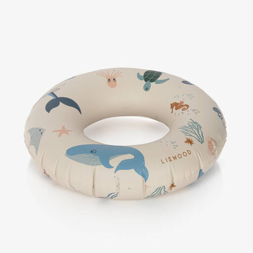 Liewood-Beige Sea Creature Swimming Ring (45cm) | Childrensalon