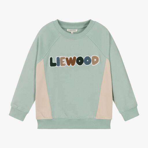 Liewood-Blue Organic Cotton Jersey Sweatshirt | Childrensalon