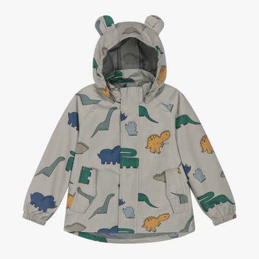 Liewood-Boys Beige Dinosaur Raincoat | Childrensalon