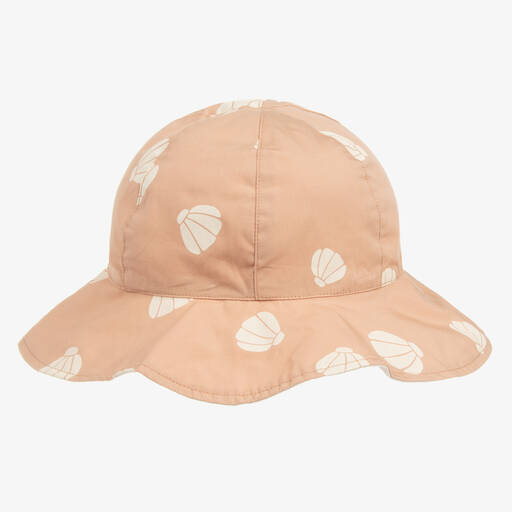 Liewood-Girls Pink & Beige Reversible Cotton Sun Hat | Childrensalon