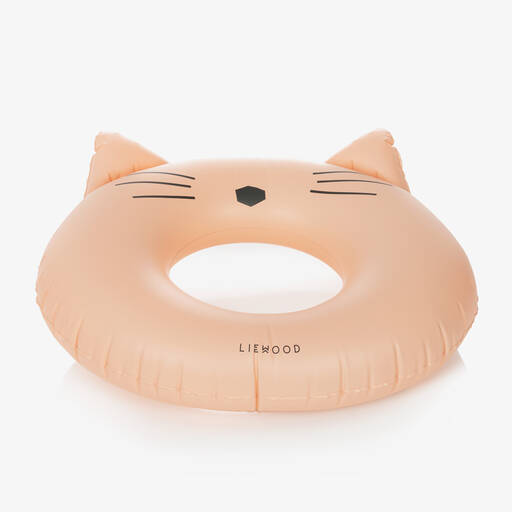 Liewood-Girls Pink Cat Swim Ring (60cm) | Childrensalon