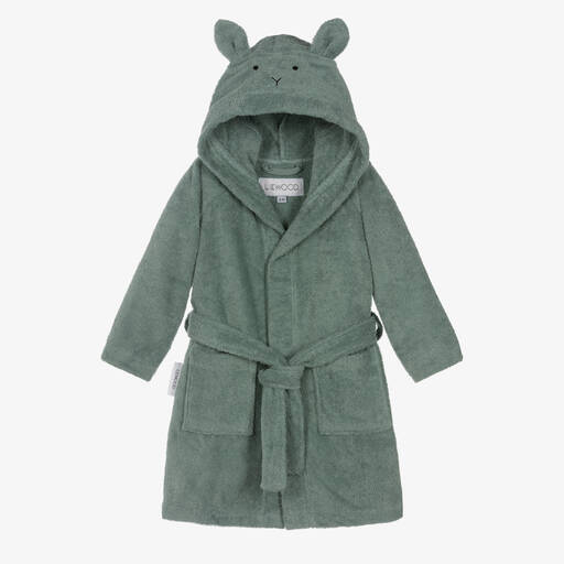Liewood-Зеленый махровый халат «Кролик» | Childrensalon