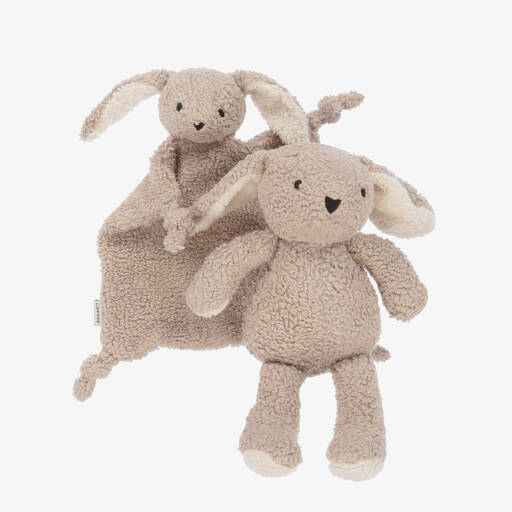 Liewood-Grey Rabbit Soft Toy & Doudou Set (30cm) | Childrensalon