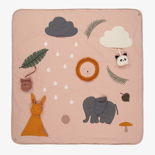 Liewood-Розовый развивающий коврик со слоненком (110 см) | Childrensalon