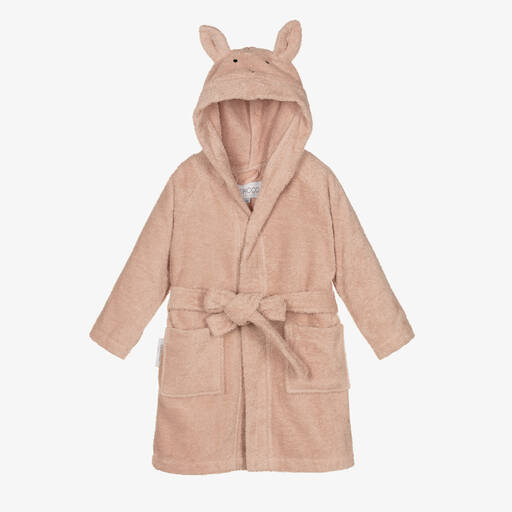 Liewood-Pink Organic Cotton Bathrobe | Childrensalon