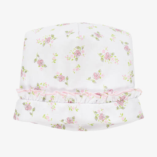 Magnolia Baby-Бело-розовая шапочка с розами | Childrensalon