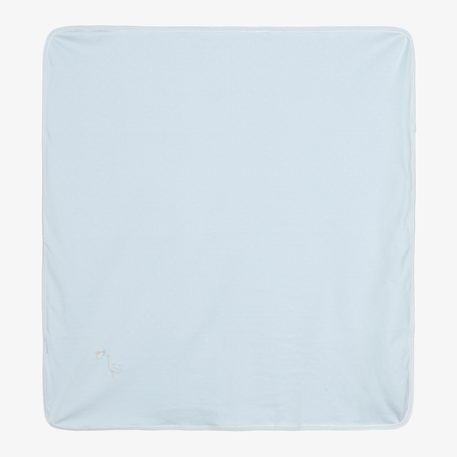 Magnolia Baby-Blue Pima Blanket (74cm) | Childrensalon