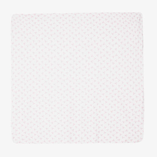 Magnolia Baby-Бело-розовое одеяло из хлопка пима (100см) | Childrensalon