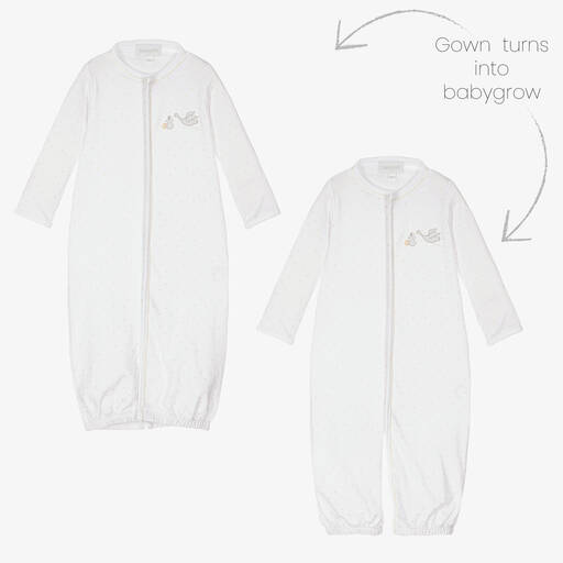 Magnolia Baby-White Pima Converter Gown | Childrensalon