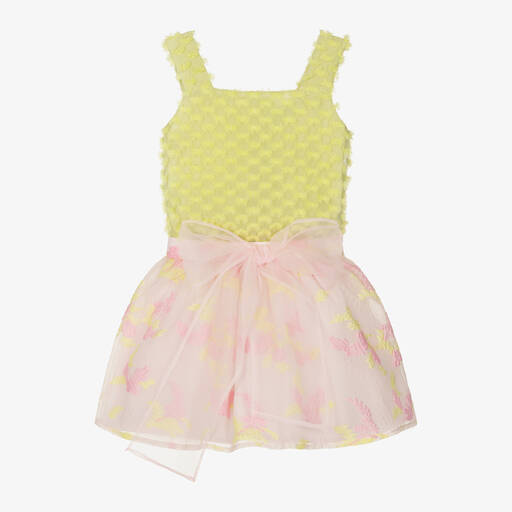 Mama Luma-Girls Green & Pink Floral Skirt Set | Childrensalon