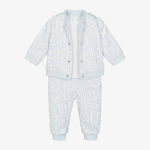 MARC JACOBS-Baby Boys Blue Reversible Trouser Set | Childrensalon