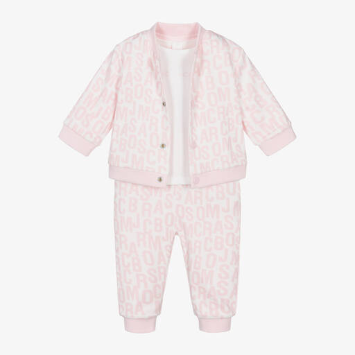 MARC JACOBS-Baby Girls Pink Reversible Trouser Set | Childrensalon