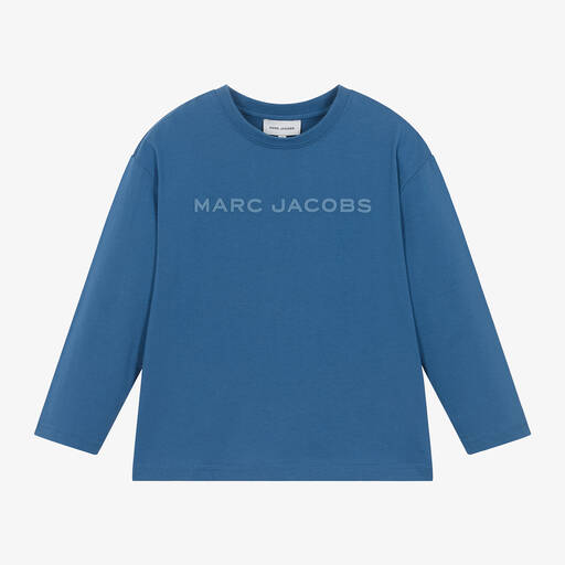 MARC JACOBS-Blue Cotton Jersey Top | Childrensalon