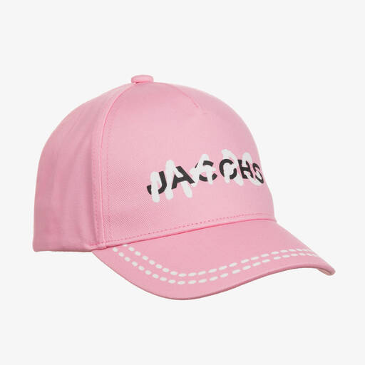 MARC JACOBS-Girls Pink Cotton Cap | Childrensalon