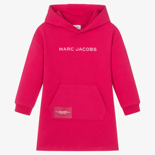 MARC JACOBS-Robe à capuche rose en jersey fille | Childrensalon