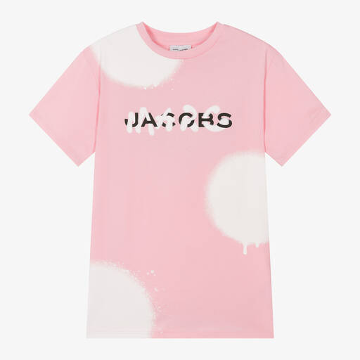 MARC JACOBS-Girls Pink Spray Paint Spots Dress | Childrensalon